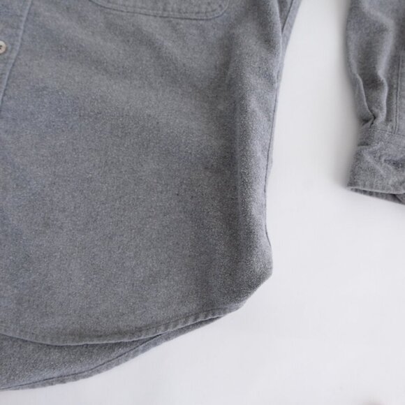 Vintage Gander Mountain Heavyweight Thick Cotton Outdoor Gray Button Up Shirt L - Picture 6 of 10